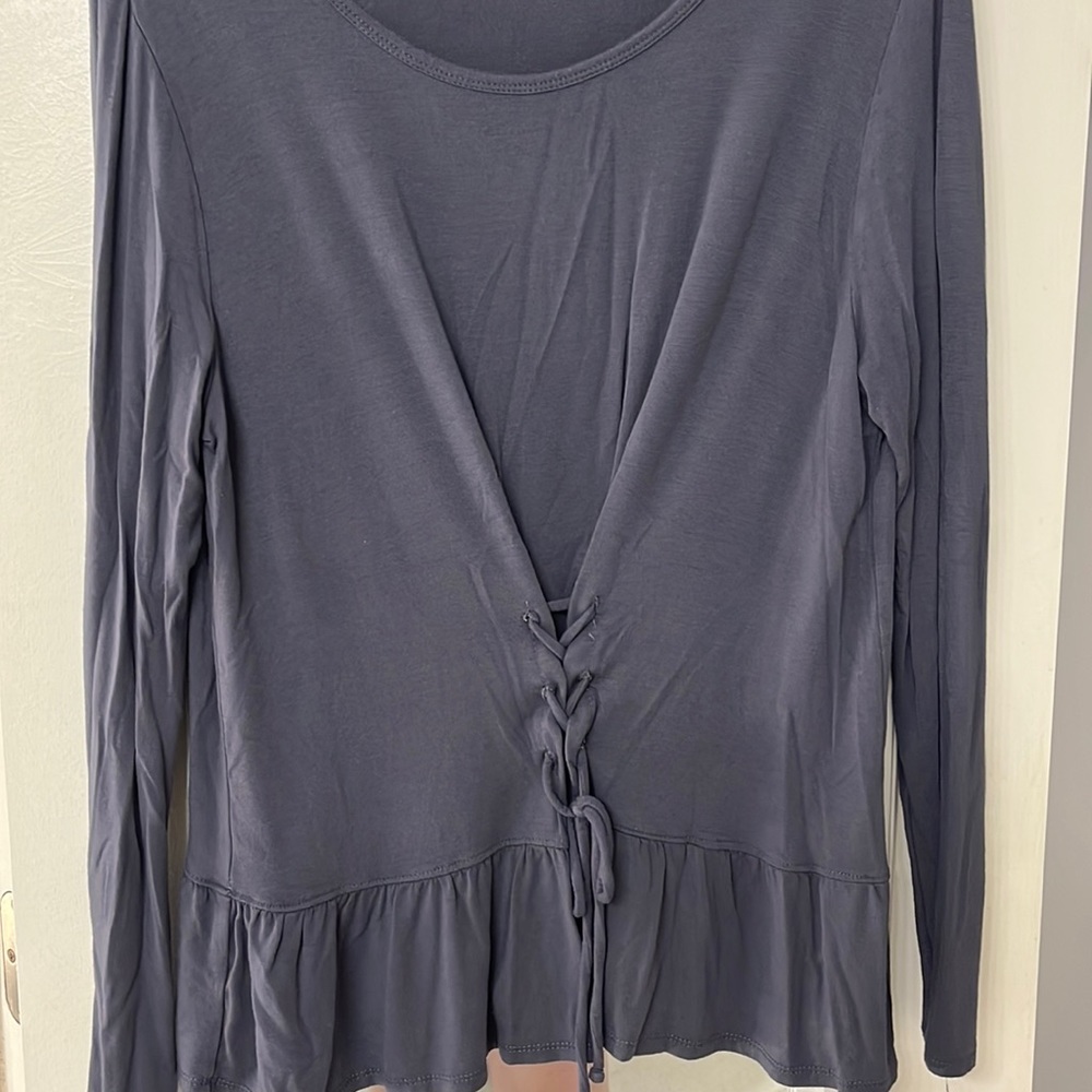 Mossimo peplum long sleeve tee